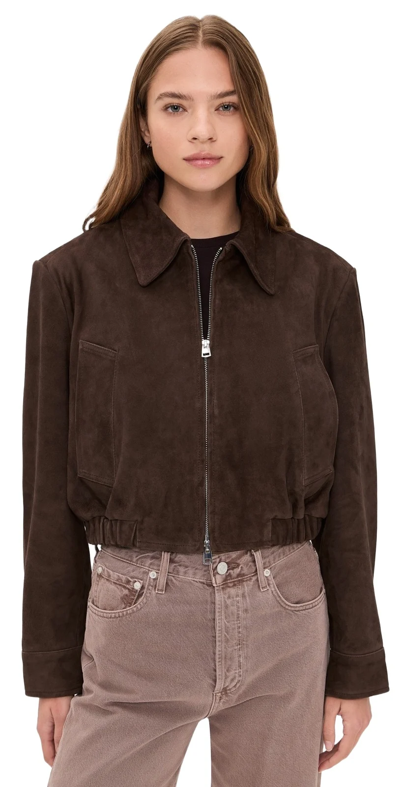 Nahla Cropped Suede Jacket Nahla Cropped Suede Jacket
