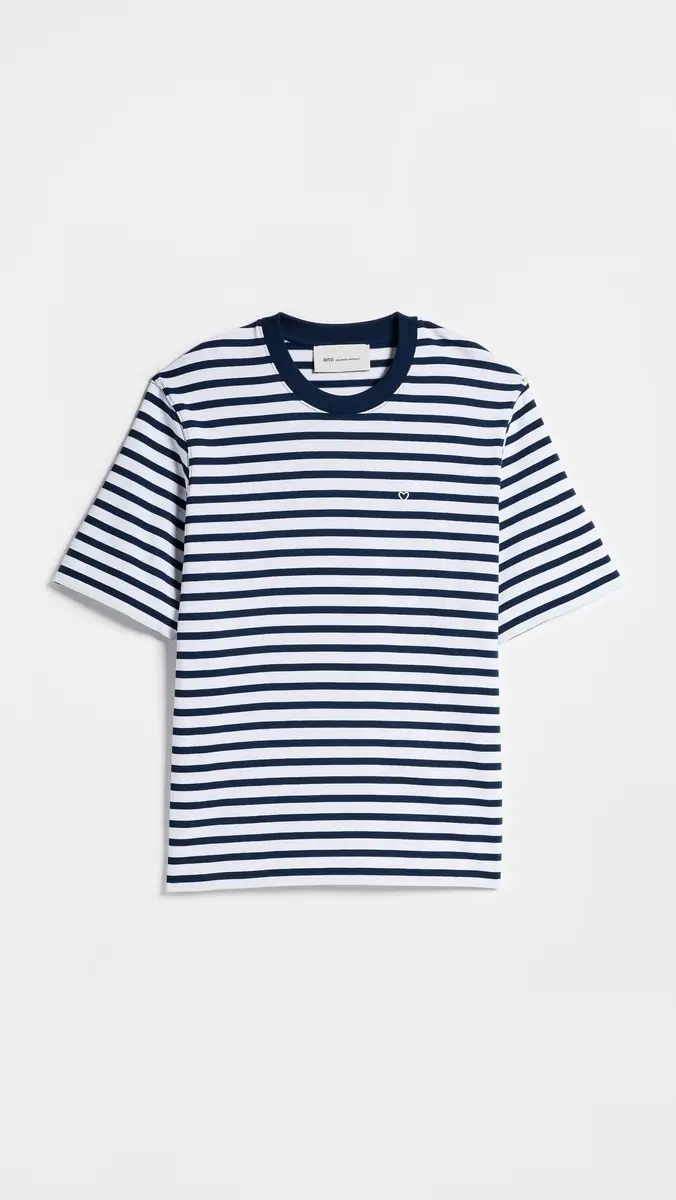 AMI Unisex Quota Boxy Mariniere Tee | Thumbnail 2 AMI Unisex Quota Boxy Mariniere Tee | Thumbnail 2