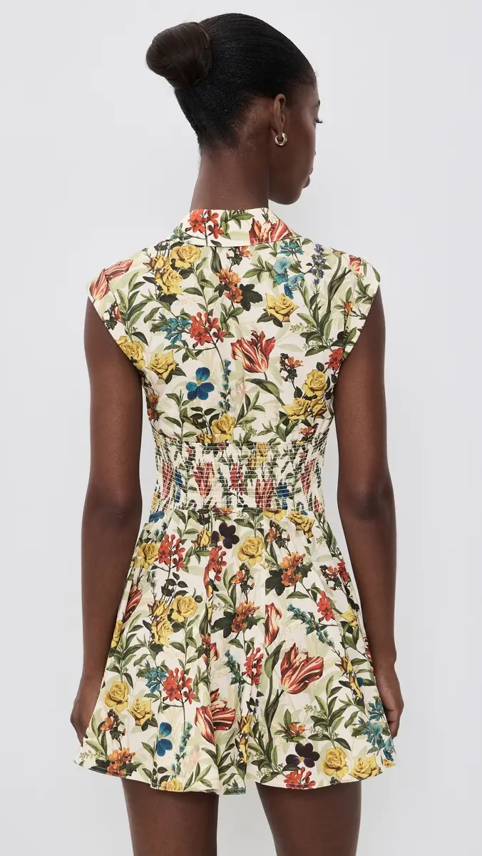 Alice + Olivia Kim Paneled Corset Flared Mini Shirt Dress | Thumbnail 3 Alice + Olivia Kim Paneled Corset Flared Mini Shirt Dress | Thumbnail 3