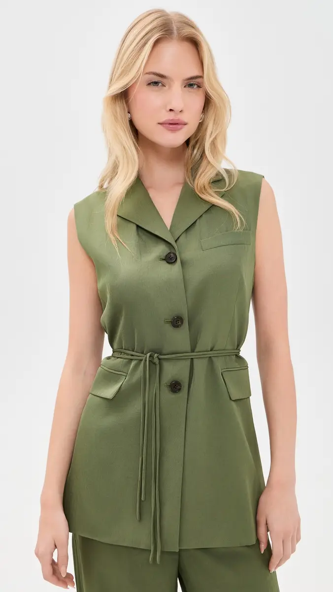 Theory 3 Button Slash Vest | Thumbnail 2 Theory 3 Button Slash Vest | Thumbnail 2