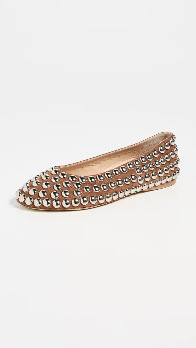 Rabanne Studded Ballerina Flats | Thumbnail 2