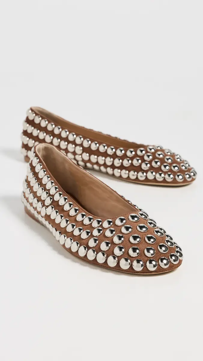 Rabanne Studded Ballerina Flats | Thumbnail 5