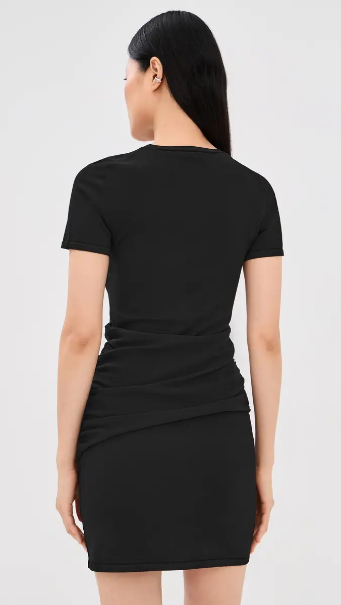 Simkhai Leni Short Sleeve Draped Mini Dress | Thumbnail 3 Simkhai Leni Short Sleeve Draped Mini Dress | Thumbnail 3