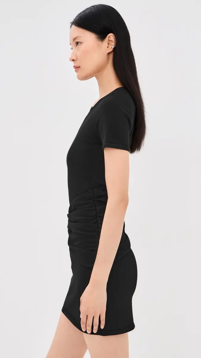 Simkhai Leni Short Sleeve Draped Mini Dress | Thumbnail 4 Simkhai Leni Short Sleeve Draped Mini Dress | Thumbnail 4