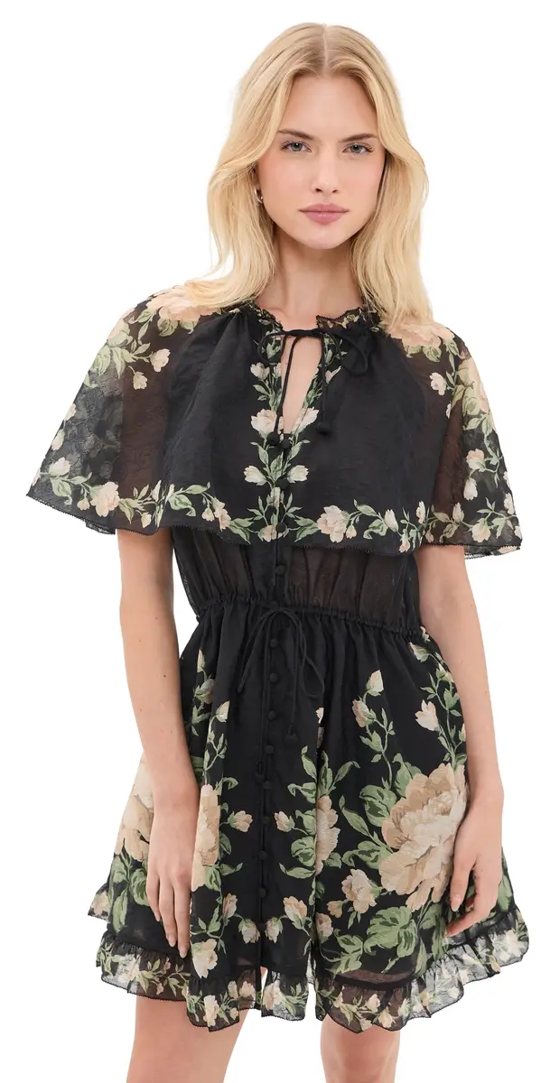 Sea Christina Print Mini Dress Black | Image 1 Sea Christina Print Mini Dress Black | Image 1
