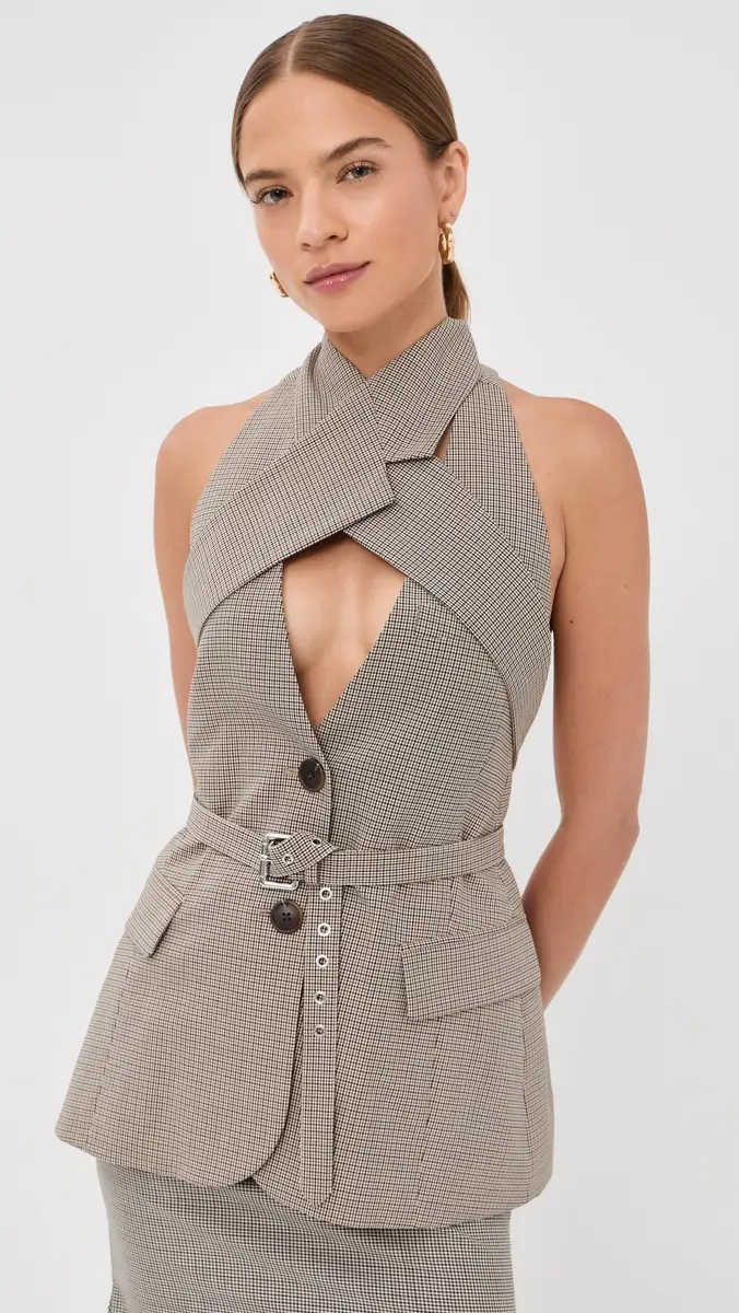 Monse Cross Lapel Vest Jacket | Thumbnail 2 Monse Cross Lapel Vest Jacket | Thumbnail 2