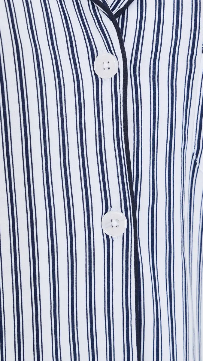 Petite Plume French Ticking Shorts Pajama Set | Thumbnail 6