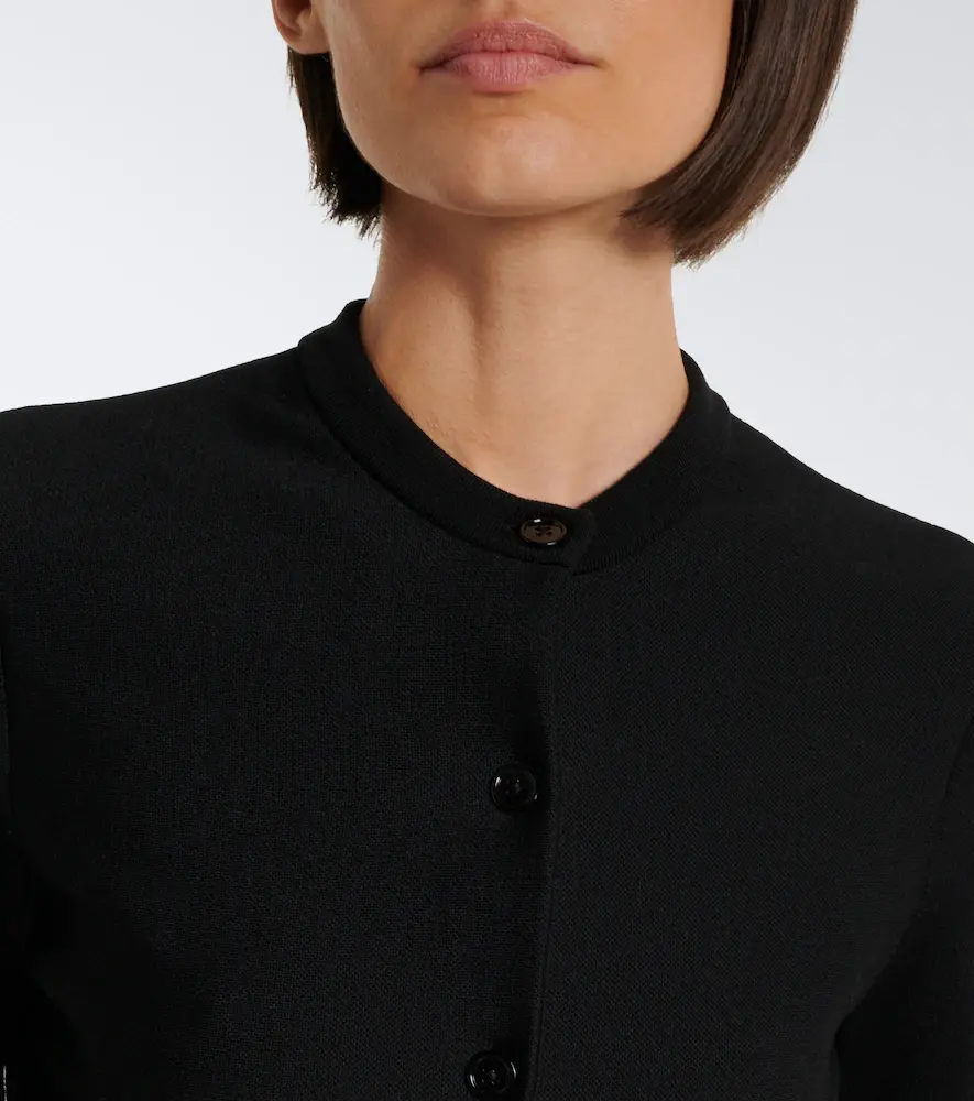 Alexander McQueen Lace-trimmed peplum cardigan | Thumbnail 4