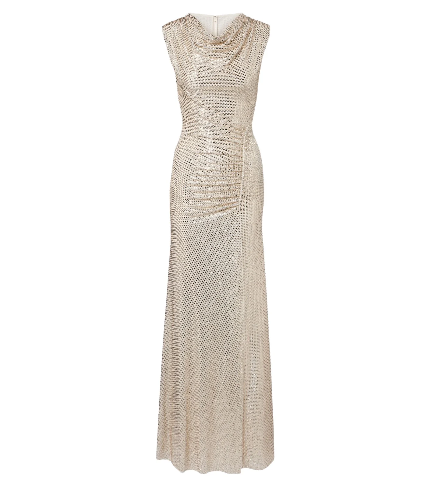Embellished gathered gown