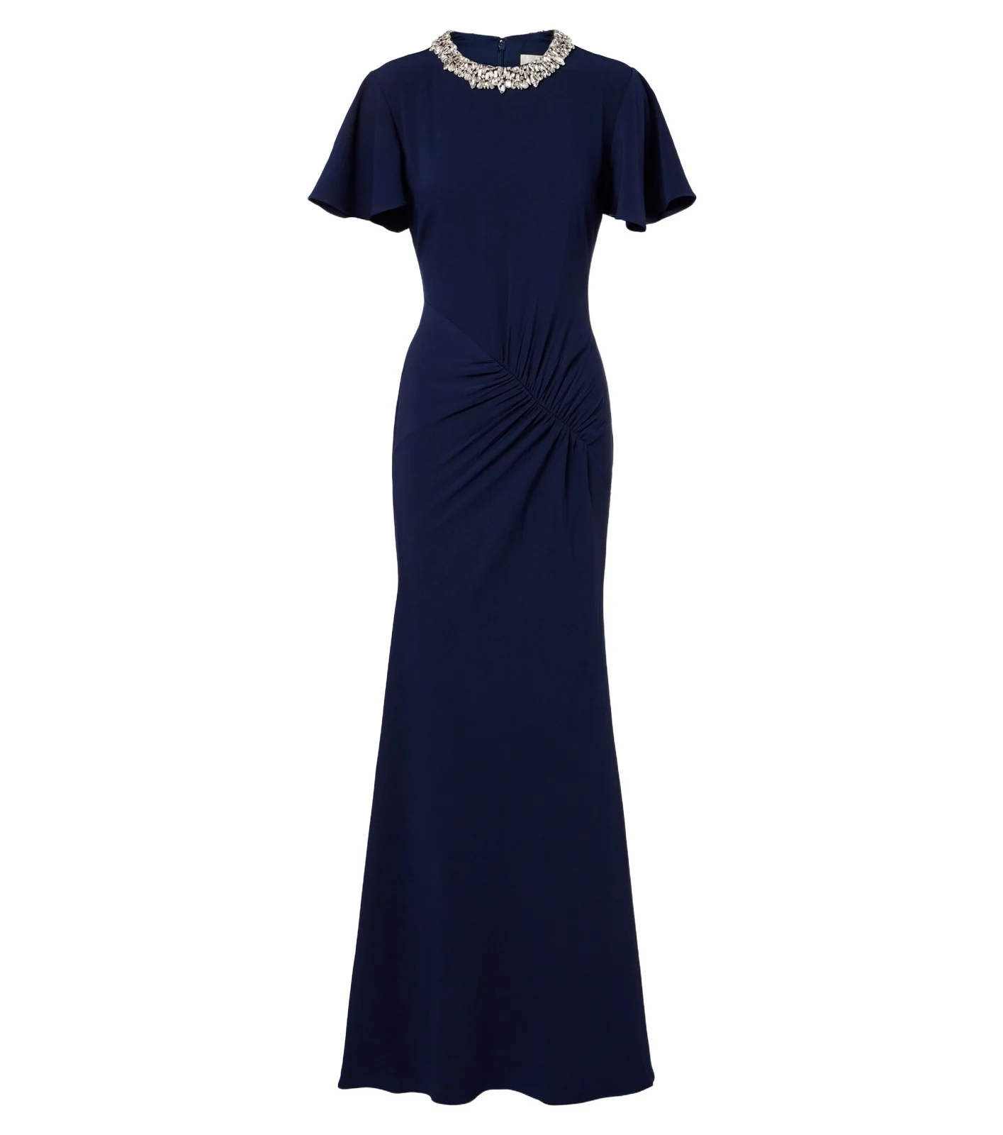 Crystal-embellished gathered gown Crystal-embellished gathered gown