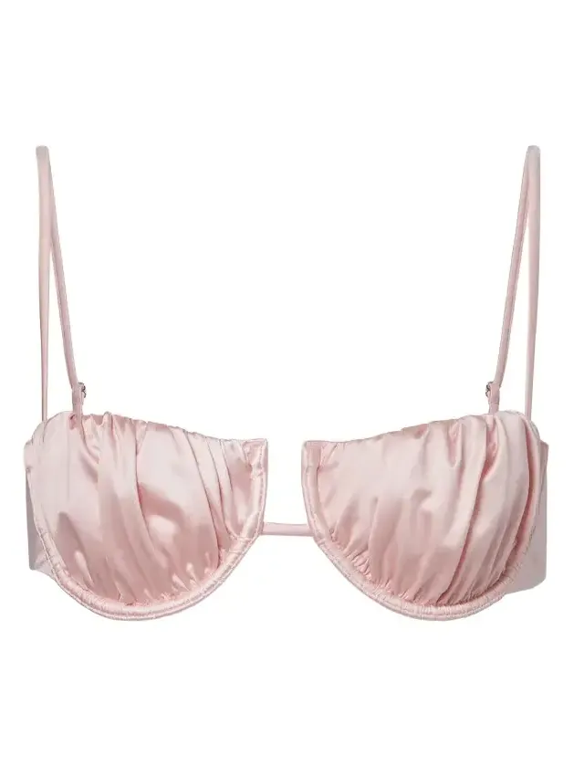 Petal ruched bikini top