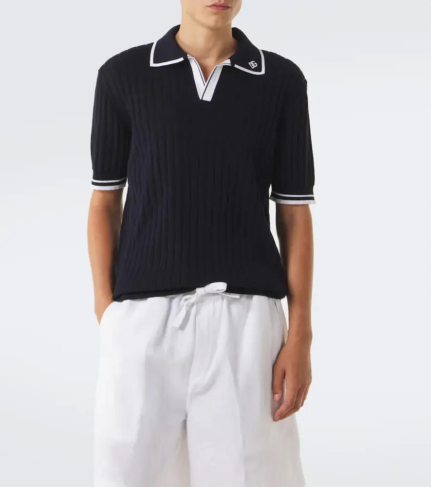 Dolce & Gabbana DG cotton polo shirt | Thumbnail 3