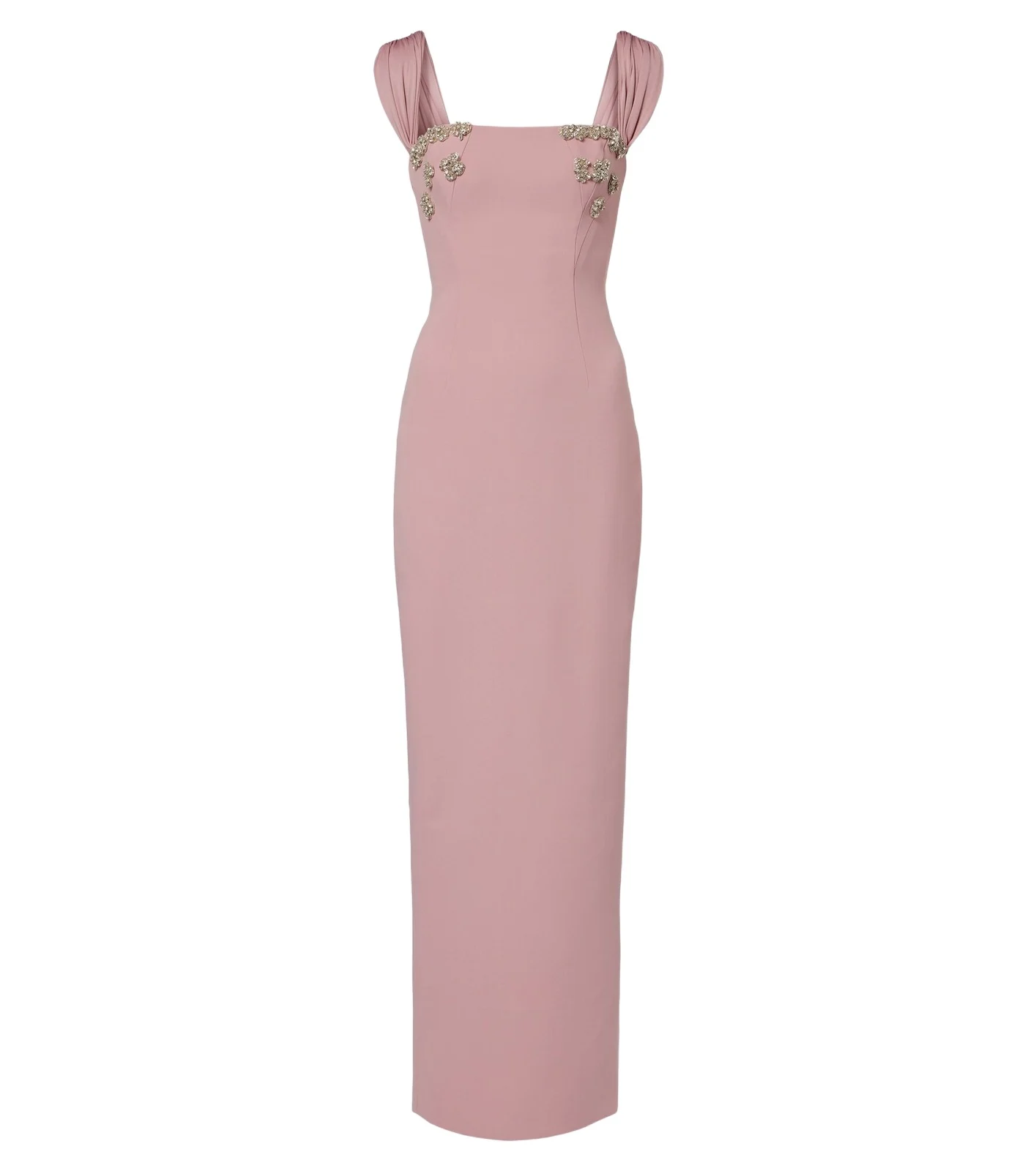 Malia embellished crêpe corset gown