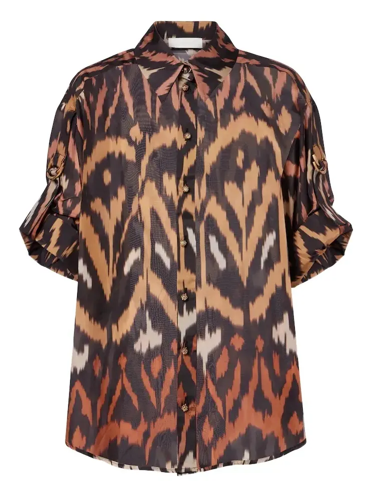Zimmermann Aster printed silk habutai shirt