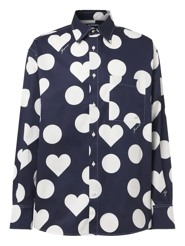 Jacquemus Camargue polka-dot cotton poplin shirt