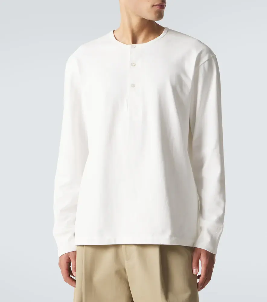 Studio Nicholson Kuyto cotton jersey Henley shirt | Thumbnail 5