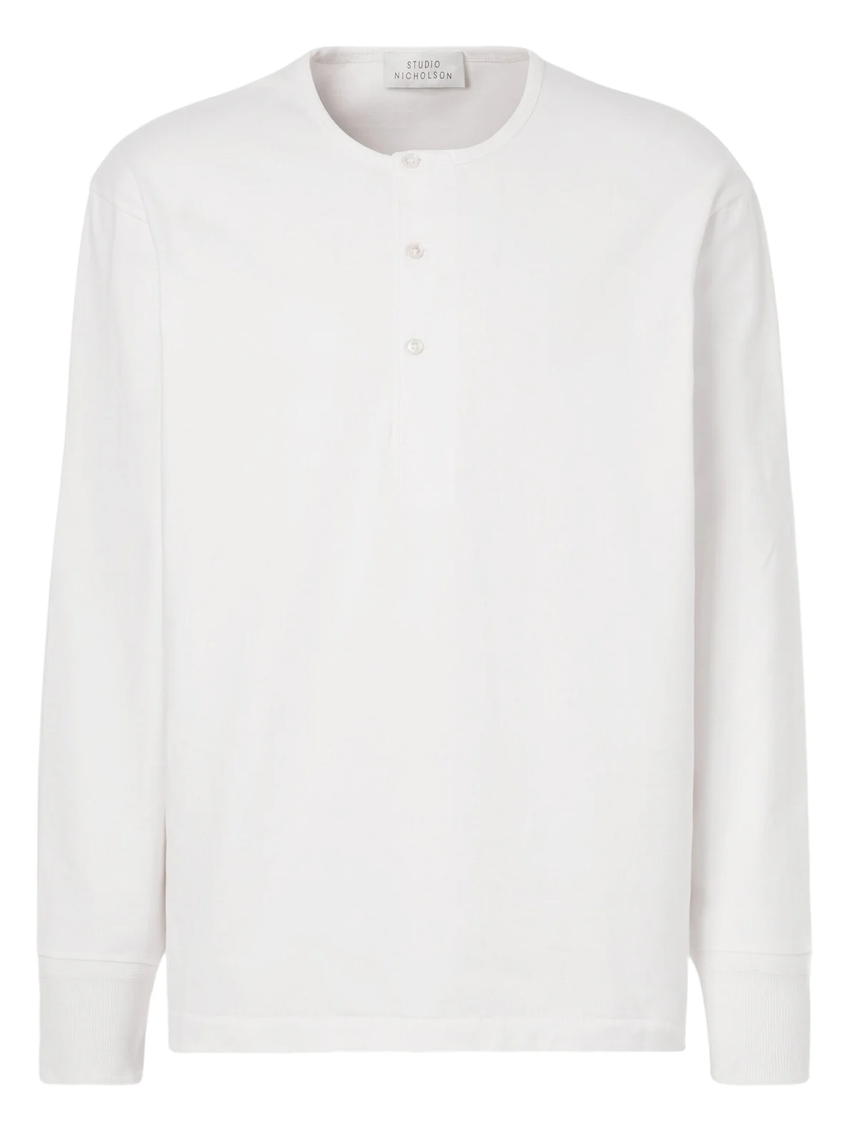 Studio Nicholson Kuyto cotton jersey Henley shirt
