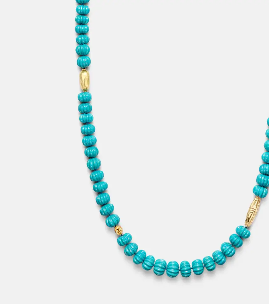Ileana Makri Horizon 18kt and 9kt gold beaded necklace with turquoises | Thumbnail 5 Ileana Makri Horizon 18kt and 9kt gold beaded necklace with turquoises | Thumbnail 5
