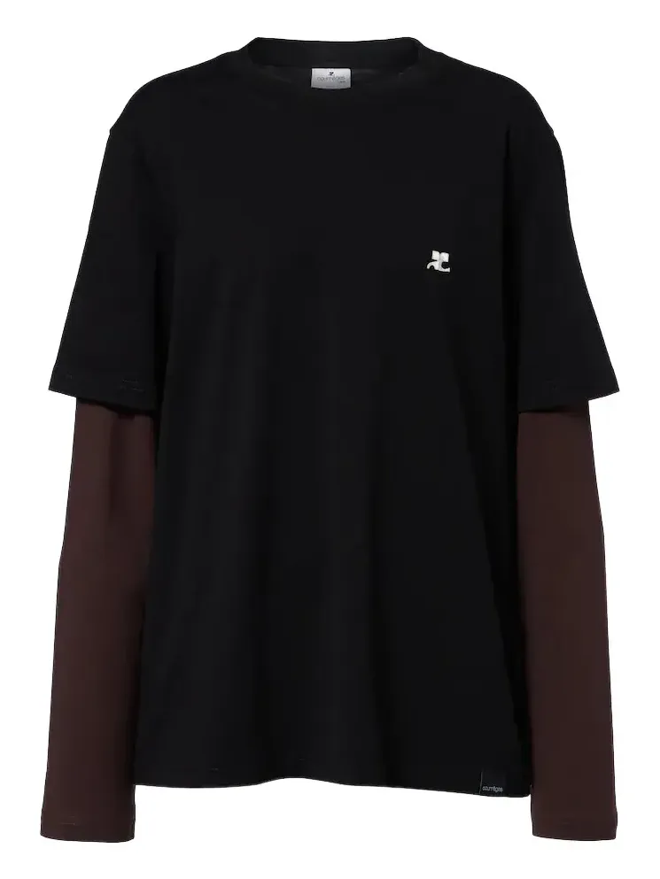 Courrèges AC Double Sleeve cotton T-shirt Courrèges AC Double Sleeve cotton T-shirt