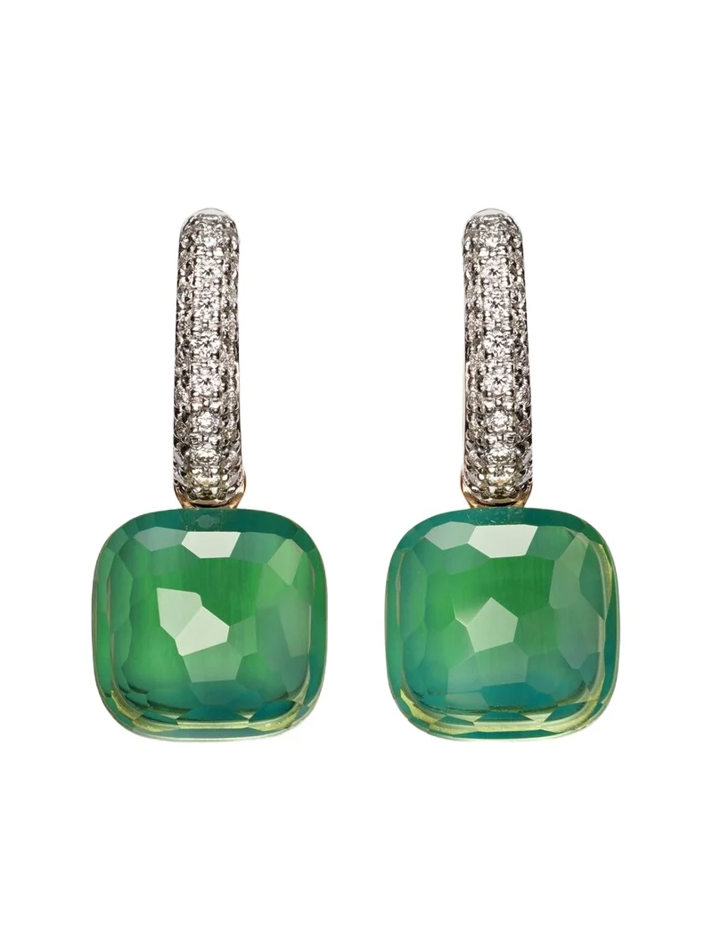 Pomellato Nudo Classic 18kt rose and white gold drop earrings with gemstones