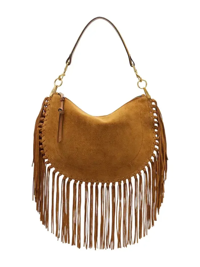 Oskan Small fringed suede shoulder bag