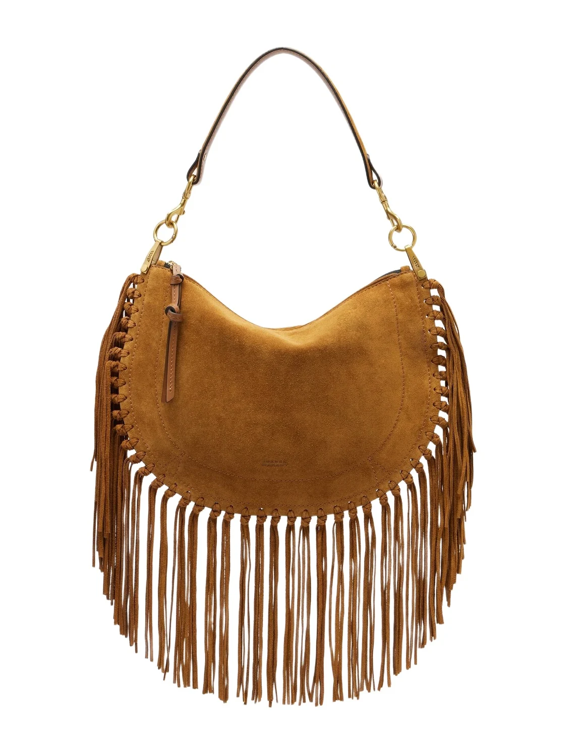 Oskan Small fringed suede shoulder bag Oskan Small fringed suede shoulder bag