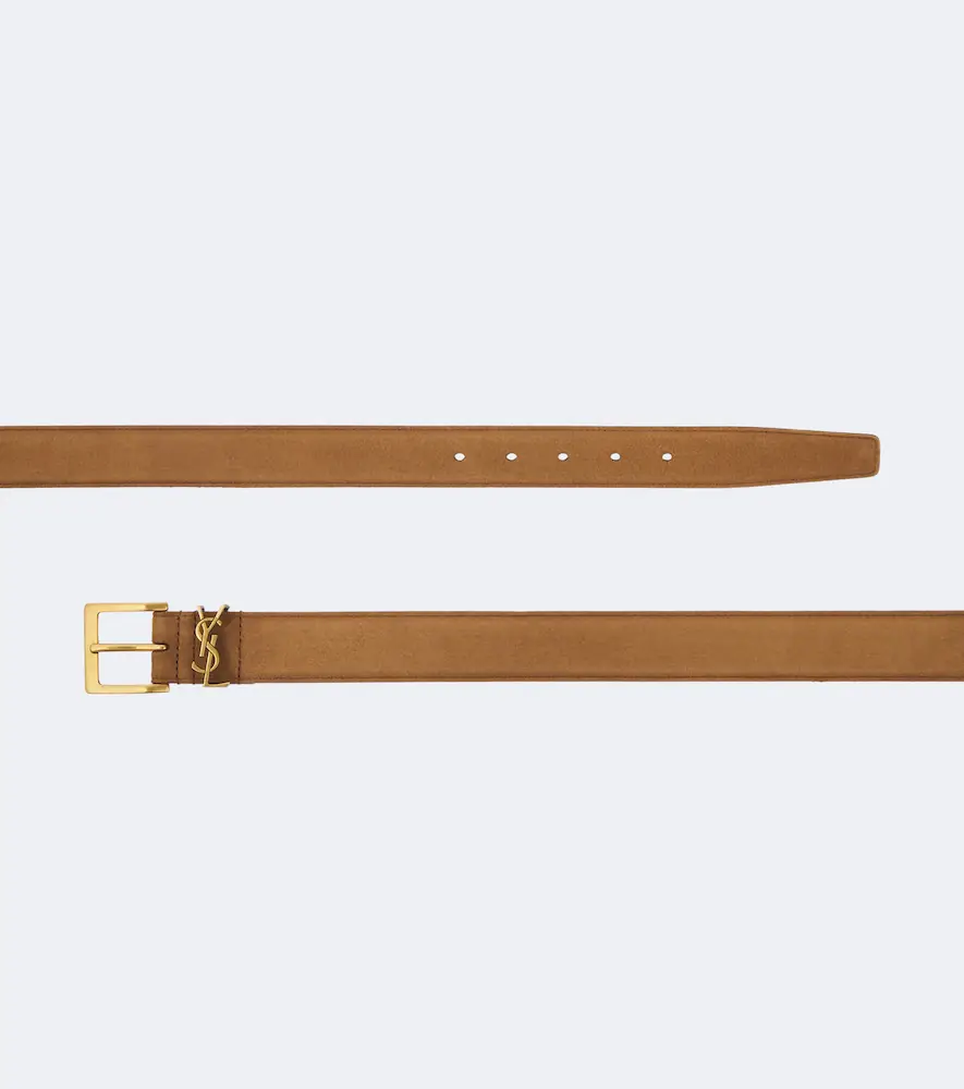 Saint Laurent Cassandre suede belt | Thumbnail 2 Saint Laurent Cassandre suede belt | Thumbnail 2