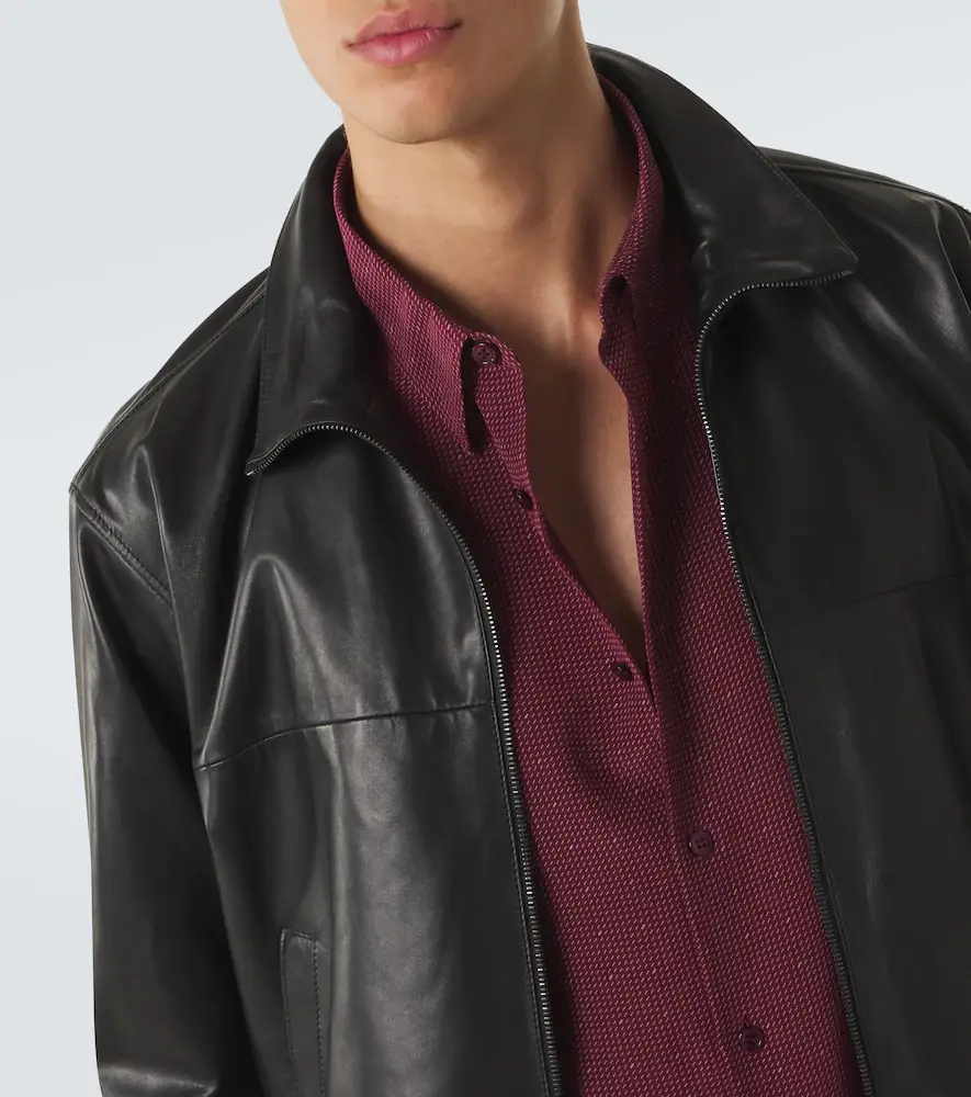 Saint Laurent Leather blouson jacket | Thumbnail 2 Saint Laurent Leather blouson jacket | Thumbnail 2