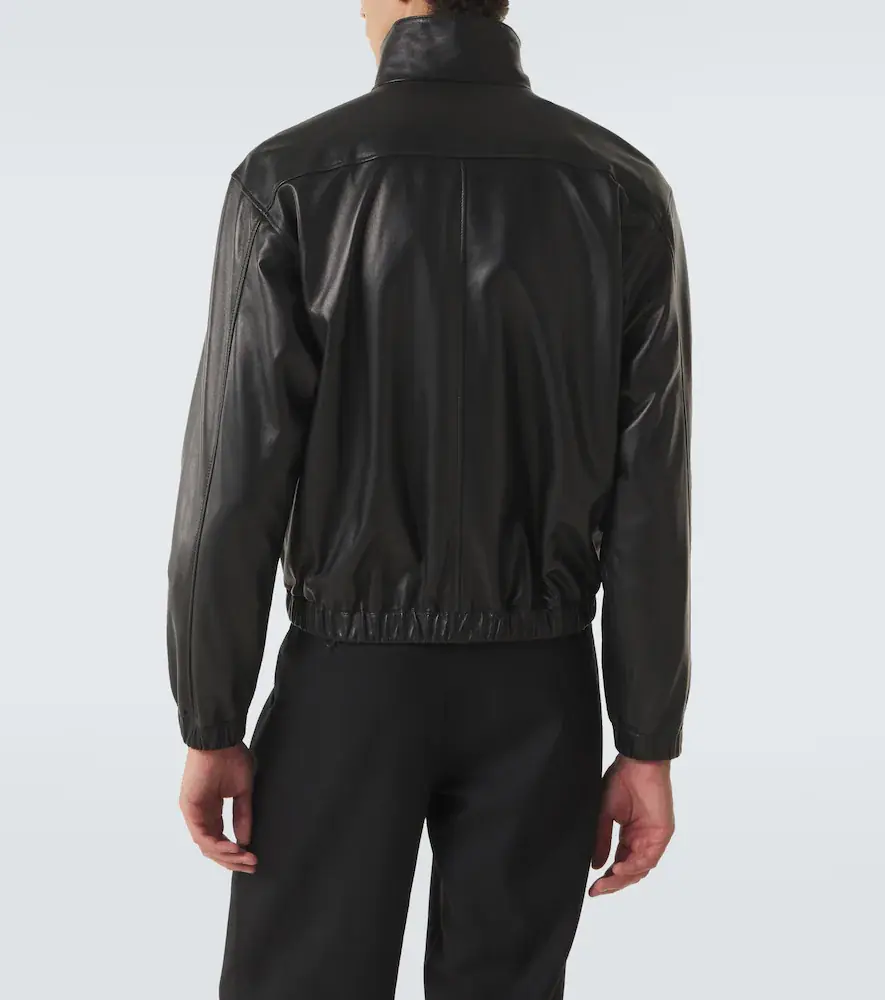Saint Laurent Leather blouson jacket | Thumbnail 6 Saint Laurent Leather blouson jacket | Thumbnail 6