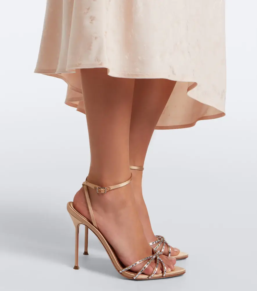 Aquazzura Tell Me Crystal satin sandals | Thumbnail 6