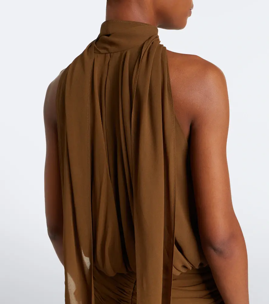 DE LA VALI Cruz draped chiffon maxi dress | Thumbnail 3 DE LA VALI Cruz draped chiffon maxi dress | Thumbnail 3