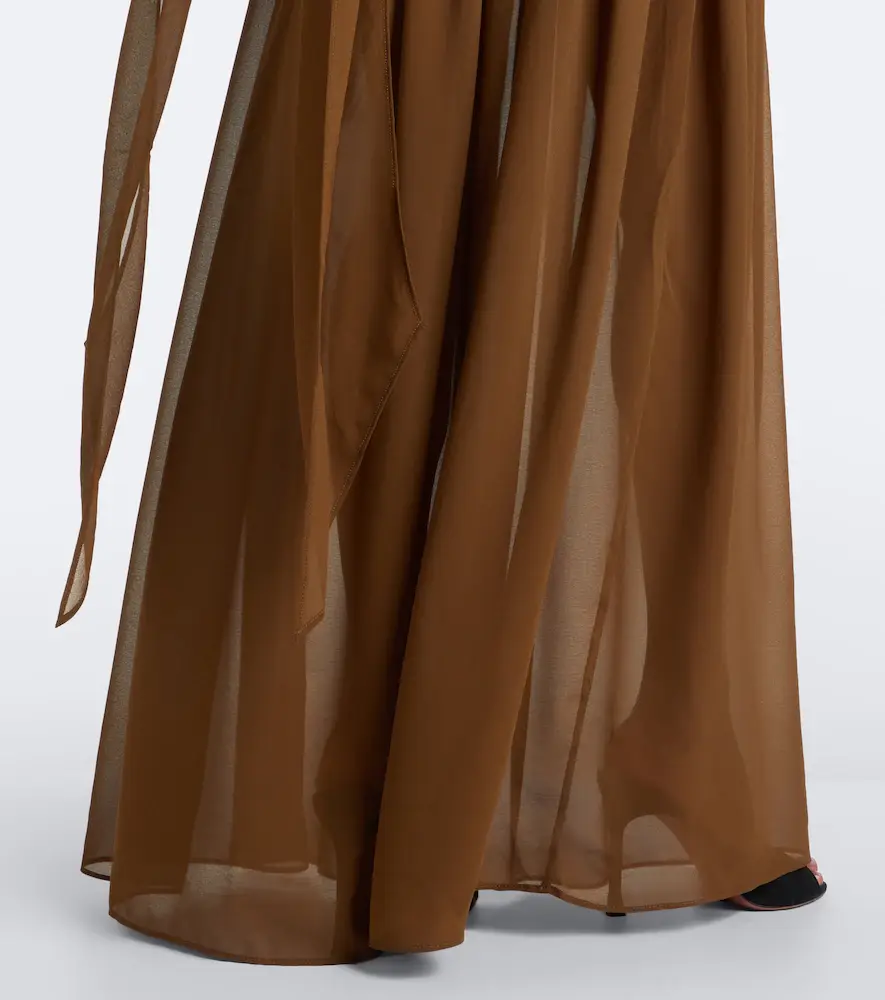 DE LA VALI Cruz draped chiffon maxi dress | Thumbnail 4 DE LA VALI Cruz draped chiffon maxi dress | Thumbnail 4