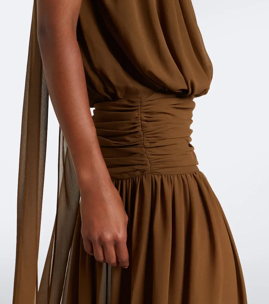 DE LA VALI Cruz draped chiffon maxi dress | Thumbnail 7 DE LA VALI Cruz draped chiffon maxi dress | Thumbnail 7