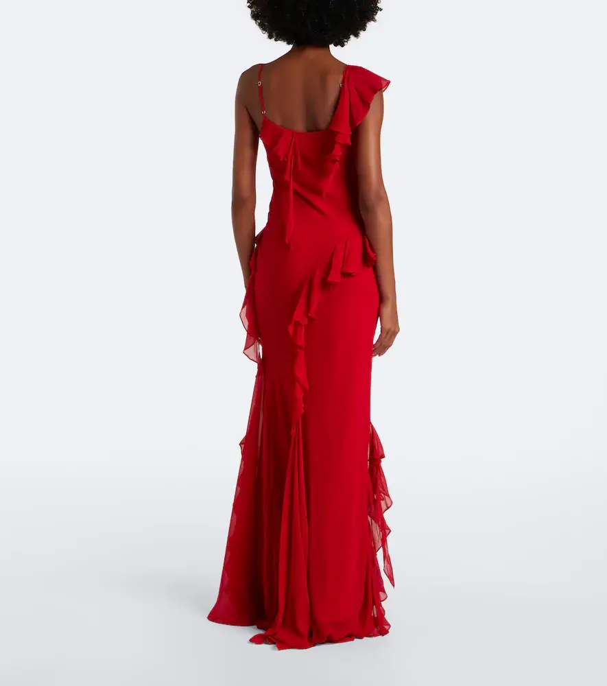 DE LA VALI Mayara ruffled georgette gown | Thumbnail 4