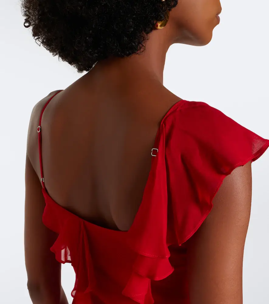 DE LA VALI Mayara ruffled georgette gown | Thumbnail 5