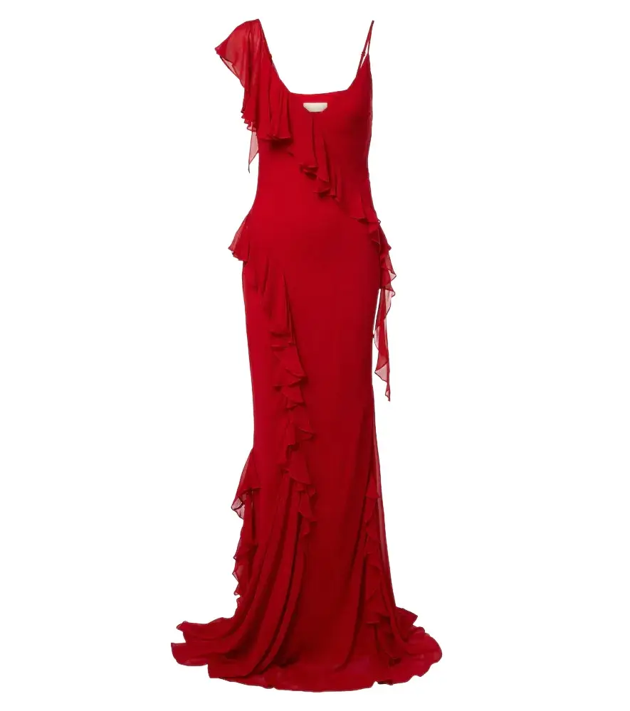 DE LA VALI Mayara ruffled georgette gown | Image 1 DE LA VALI Mayara ruffled georgette gown | Image 1