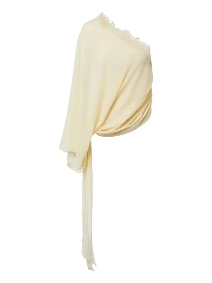 Elia one-shoulder georgette top Elia one-shoulder georgette top