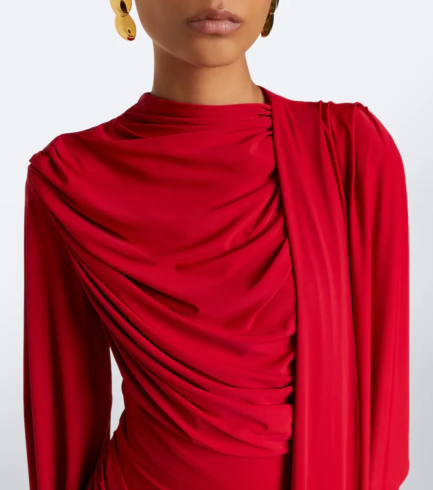 DE LA VALI Perisa draped jersey maxi dress | Thumbnail 2