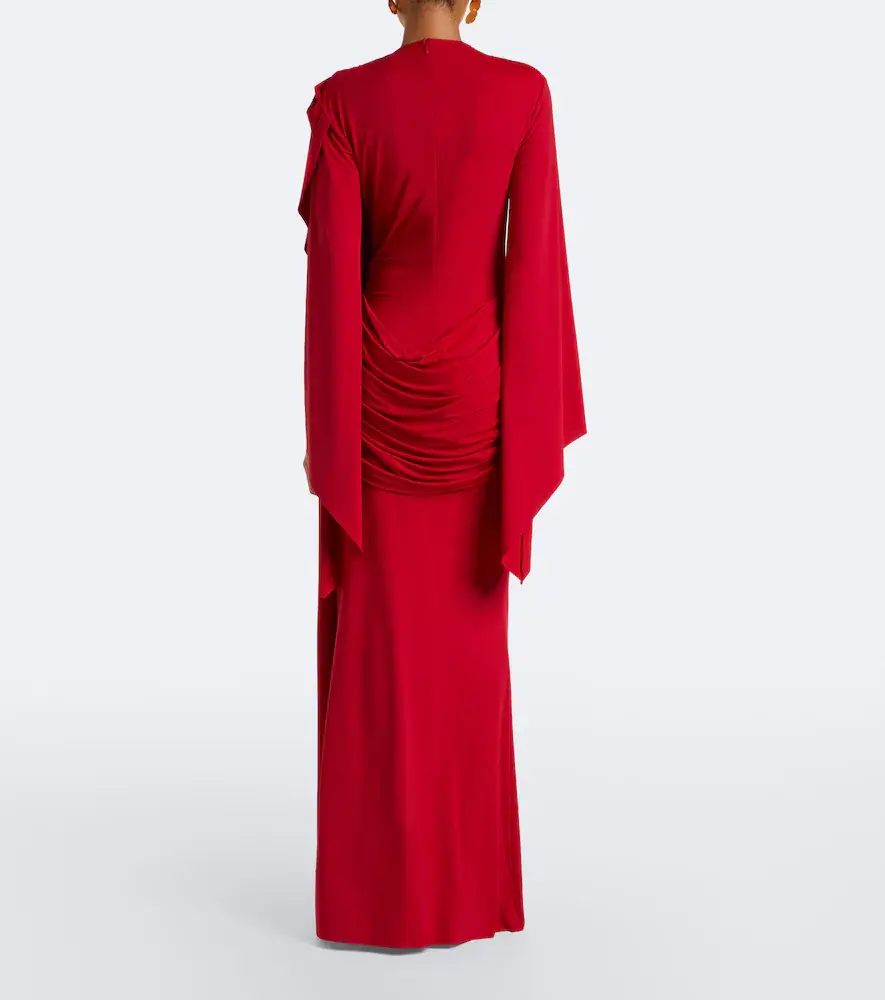 DE LA VALI Perisa draped jersey maxi dress | Thumbnail 7