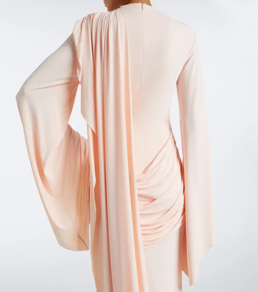 DE LA VALI Perisa draped caped jersey maxi dress | Thumbnail 7