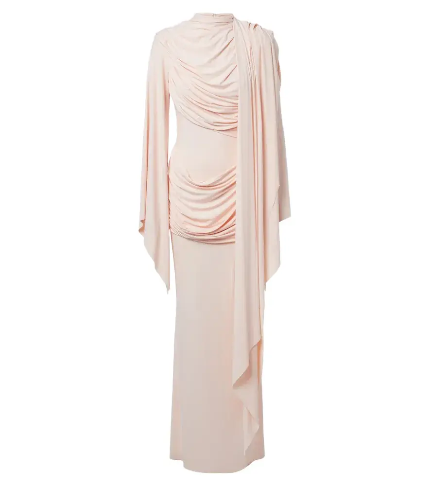 DE LA VALI Perisa draped caped jersey maxi dress | Image 1 DE LA VALI Perisa draped caped jersey maxi dress | Image 1