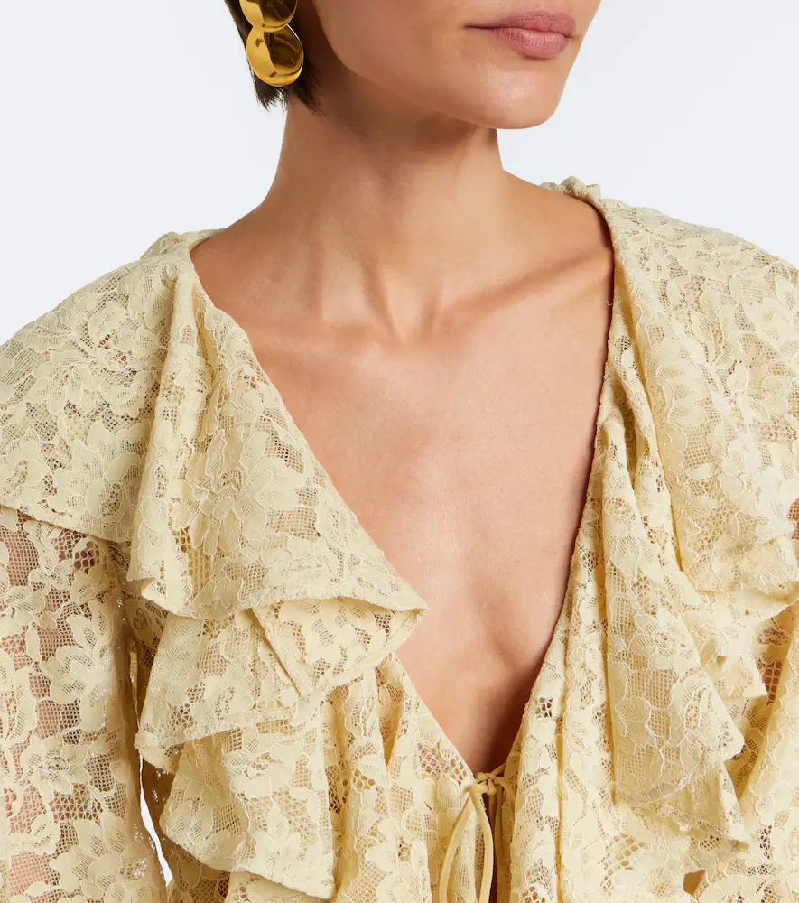DE LA VALI Mija ruffled lace blouse | Thumbnail 2 DE LA VALI Mija ruffled lace blouse | Thumbnail 2
