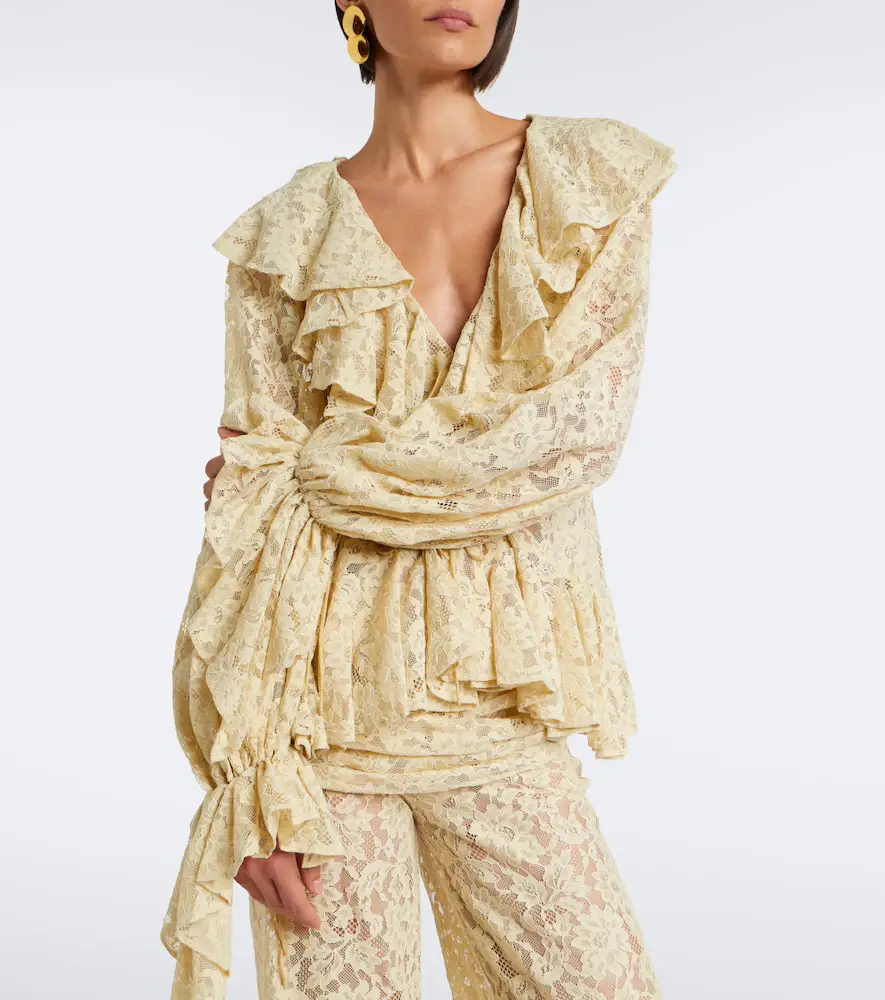 DE LA VALI Mija ruffled lace blouse | Thumbnail 3 DE LA VALI Mija ruffled lace blouse | Thumbnail 3