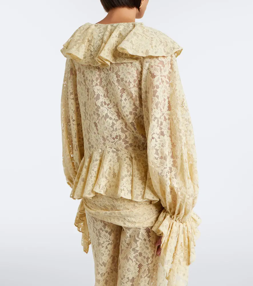DE LA VALI Mija ruffled lace blouse | Thumbnail 4 DE LA VALI Mija ruffled lace blouse | Thumbnail 4