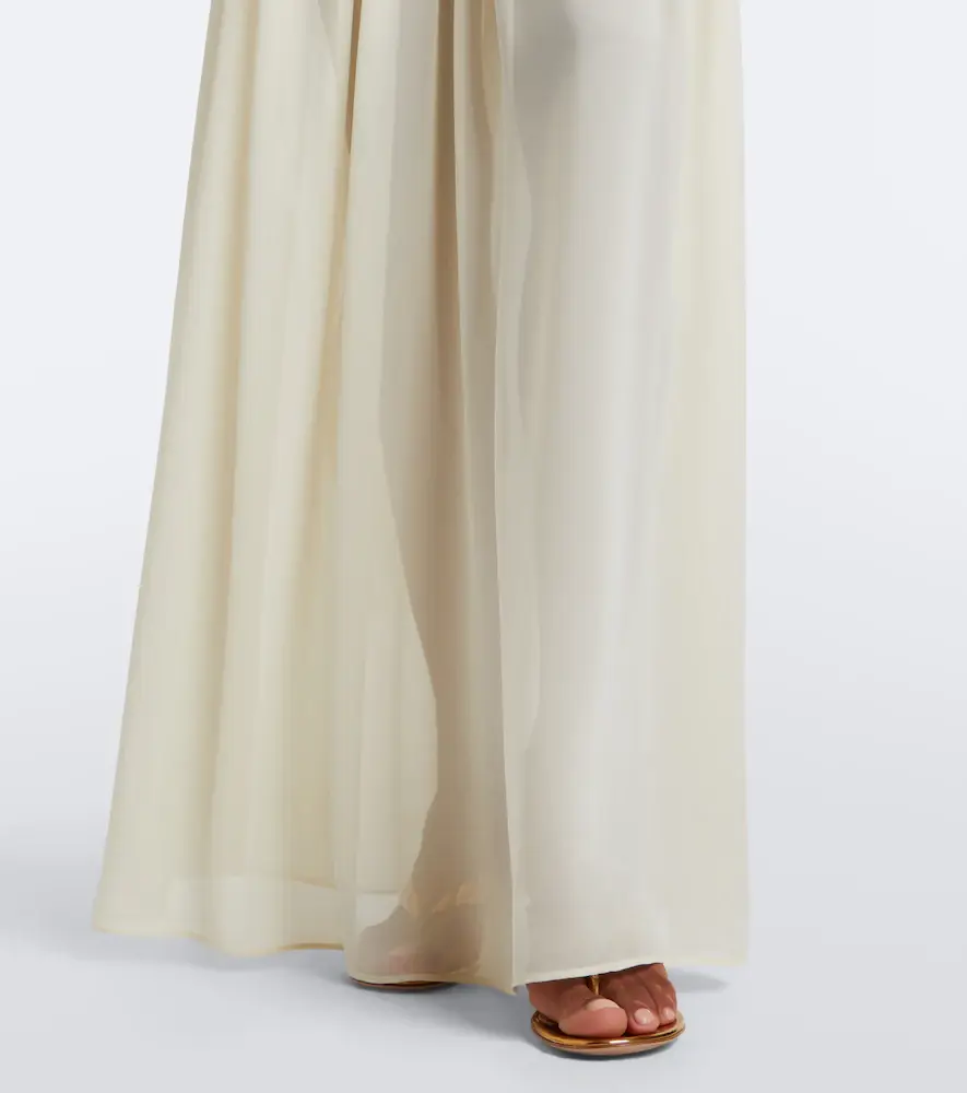 DE LA VALI Cruz draped chiffon maxi dress | Thumbnail 7