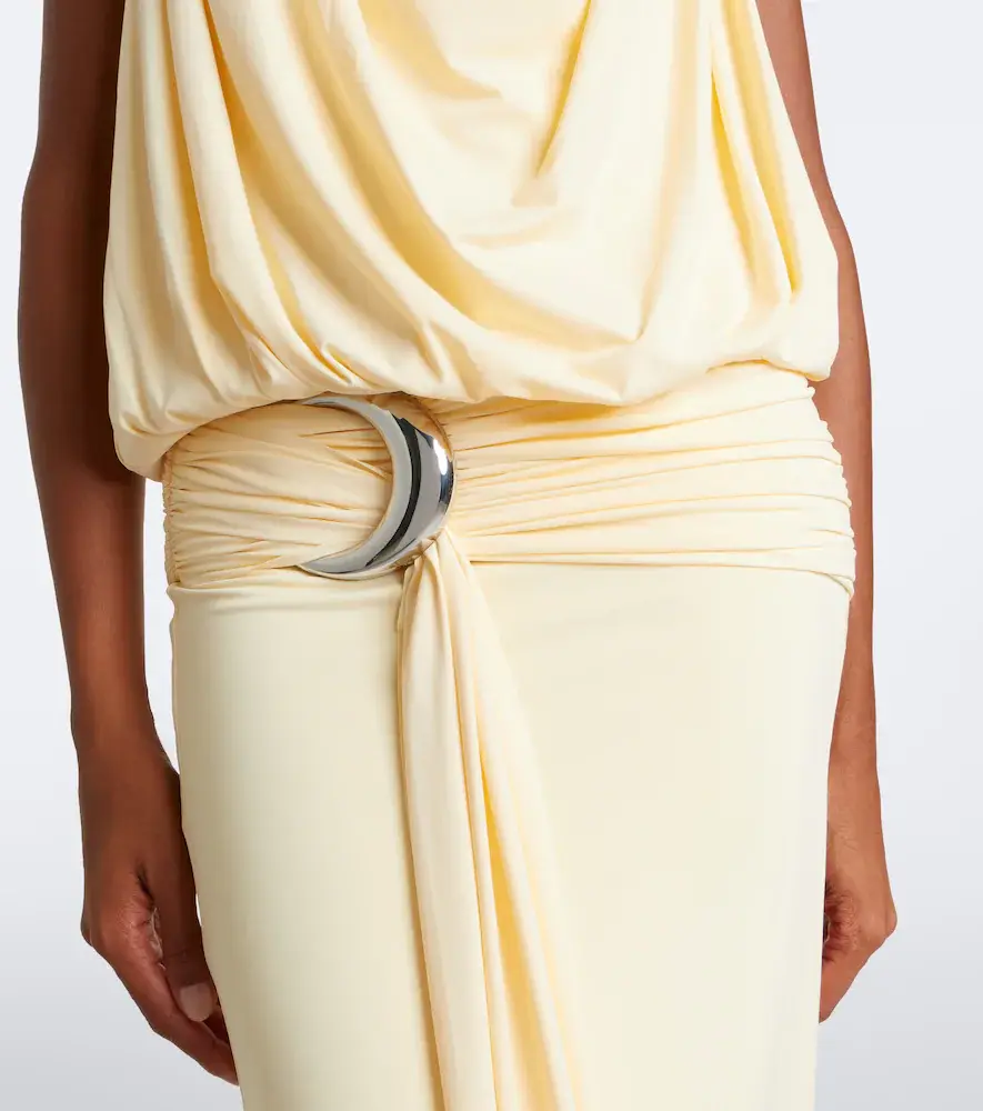 DE LA VALI Vida draped jersey midi dress | Thumbnail 5 DE LA VALI Vida draped jersey midi dress | Thumbnail 5