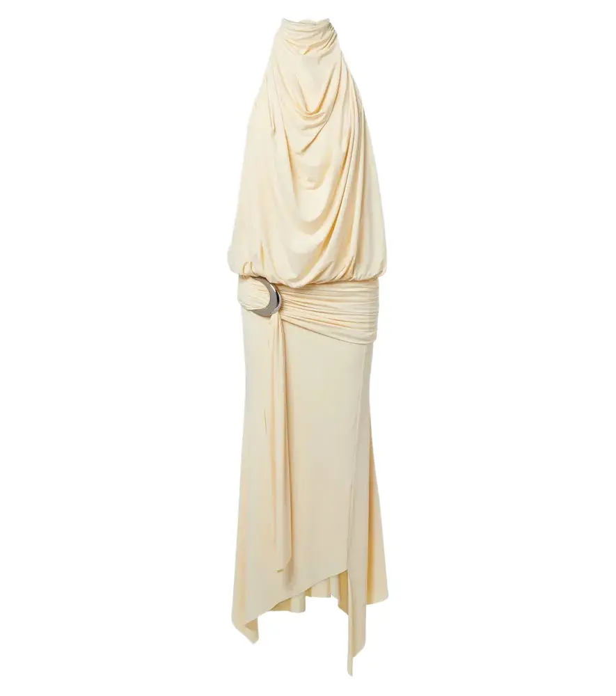 DE LA VALI Vida draped jersey midi dress | Image 1 DE LA VALI Vida draped jersey midi dress | Image 1