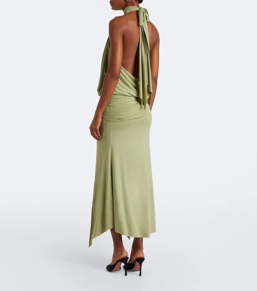 DE LA VALI Vida draped jersey midi dress | Thumbnail 2