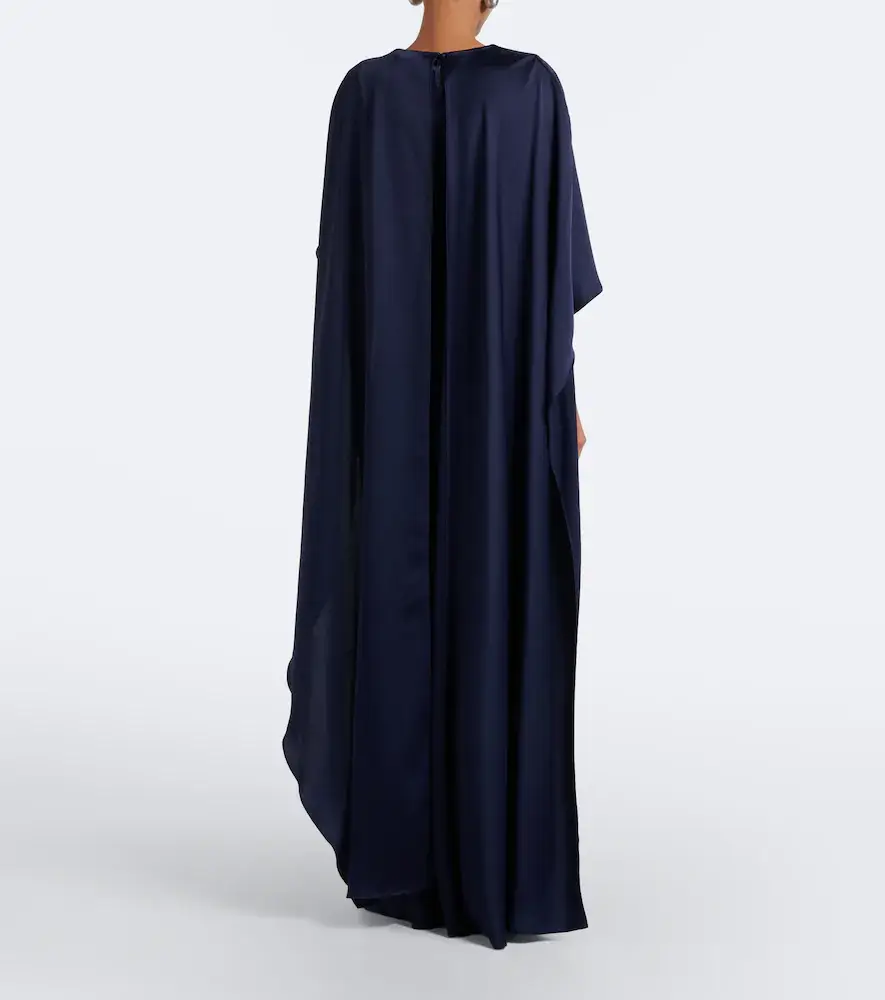 Simkhai Izel asymmetric caped satin gown | Thumbnail 3