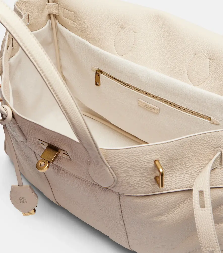 Brunello Cucinelli Large leather tote bag | Thumbnail 2